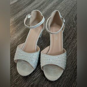Silver Glittery Women's Heels